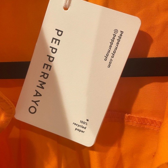 Button Up Tangerine Orange Shirt US 12 - Picture 2 of 6